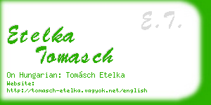 etelka tomasch business card